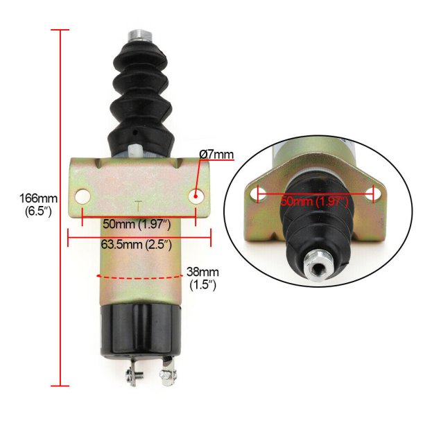 Stopspole Diesel, 24V m/Spade Terminal