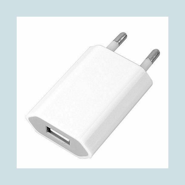 USB Lader 5V/1A, Hvid