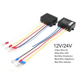 Trdls Fjernbetjening 12/24V, inkl 2 hndst