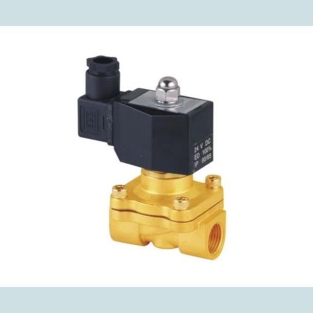Magnetventil, Messing, 1/2", 24V DC