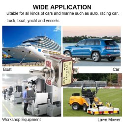 Vippe Kontakt, ON/ON. 12 Pins -  Toggle Switch