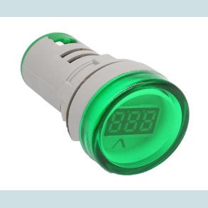 Voltmeter 5-60 V, DC.  28 mm. Grn