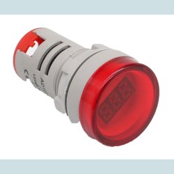 Voltmeter 5-60 V, DC.  28 mm. Rd