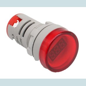 Voltmeter 5-60 V, DC.  28 mm. Rd