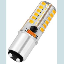 BA15D, 2.5W-6000K  12/24V, Hvidtt Lys