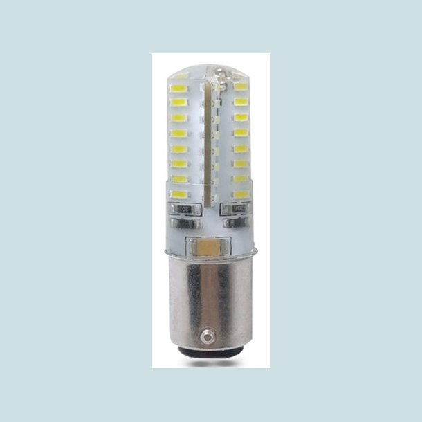 BA15D, 3.5W-6000K  12/24V, Hvidt Lys
