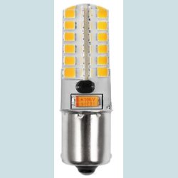 BA15S, 2,5W-3000K  12/24V, Varmt Lys