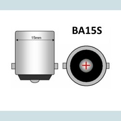 BA15S, 5W-6000K  12/24V, Hvidt Lys
