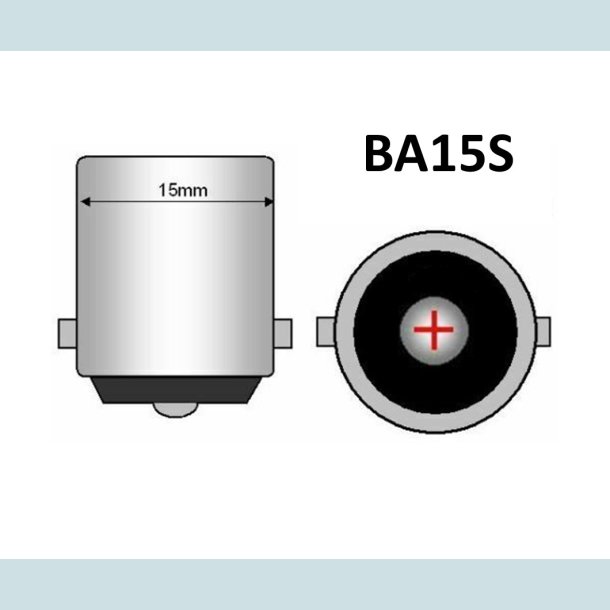 BA15S, 5W-3000K  12/24V, Varmt Lys