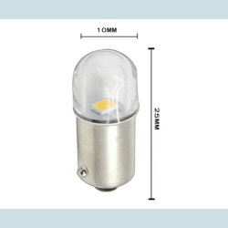 LED-lampe, BA9s, 12V, Hvid