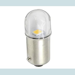 LED-lampe, BA9s, 24V, Hvid