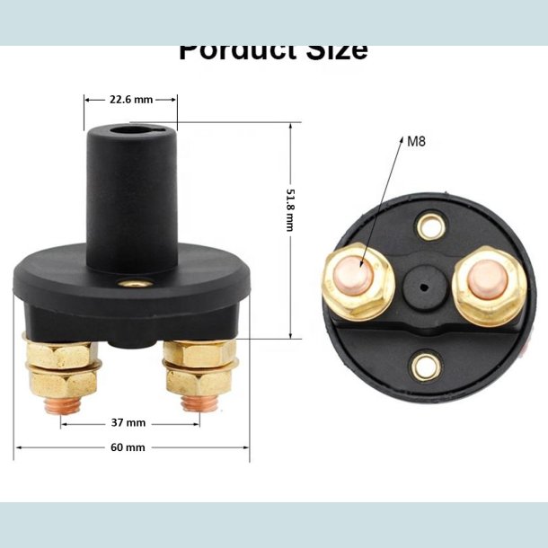 Batteriafbryder, med 1 ngle