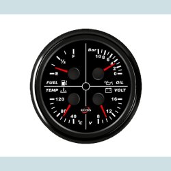 Multi instrument 4 i En.   12 V, 85 mm. Sort,