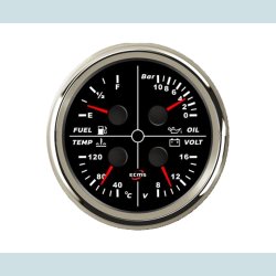 Multi instrument 4 i En.   12 V, 85 mm. Sort/S�lv