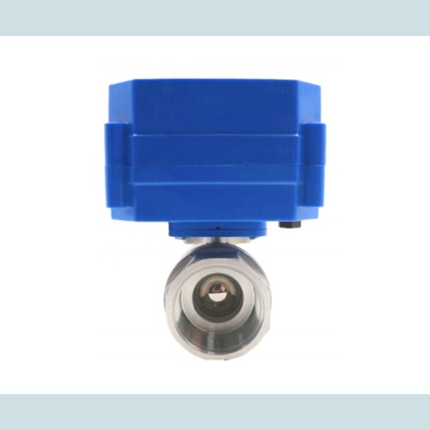 Motor ventil, Rustfri, 1/2", NC.  2-Vejs.  9 - 24V DC  CR01