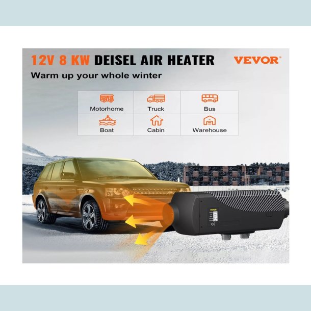 Vevor 8KW 12V Diesel-Luftvarmer