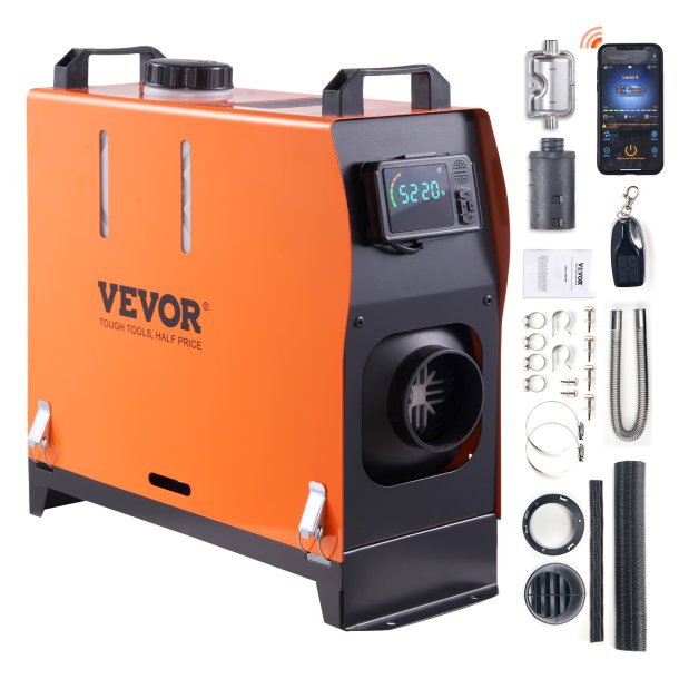 Vevor 8KW 12V Diesel-Luftvarmer Alt i en. M/ Bluetooth