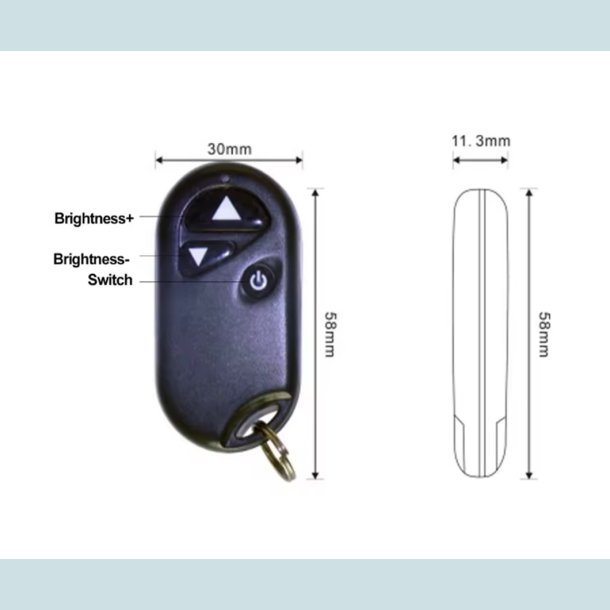 Lys Dmper, 12-24V, 8A, Med fjernbetjening