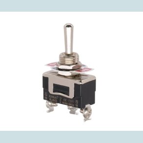 Vippe Kontakt, ON/OFF/ON. 3 Pins, Skrue