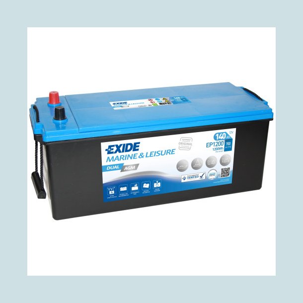Exide Marine Dual  AGM 12V 140Ah.
