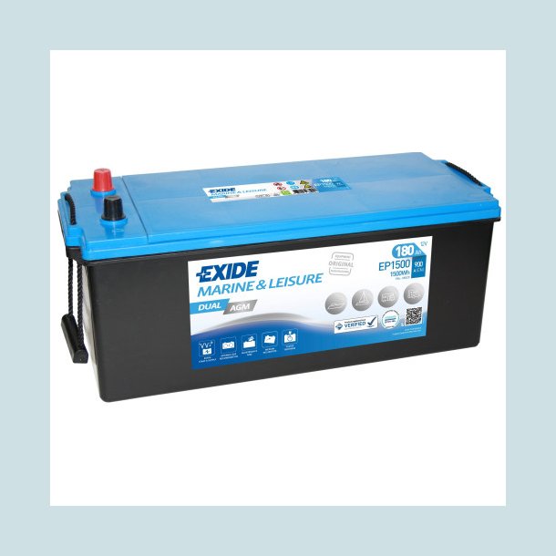 Exide Marine Dual  AGM 12V 180Ah.