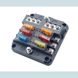 Sikrings Boks Til 6 Sikringer m/indikator