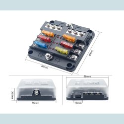 Sikrings Boks Til 6 Sikringer m/indikator