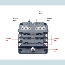 Sikrings Boks Til 6 Sikringer m/indikator
