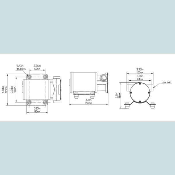 Lnse/Spule Pumpe 1.800 L/Timen. 24V  Impeller