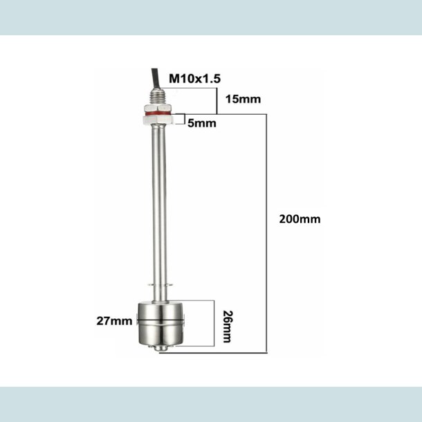 Flyder Kontakt, 200 mm. Rustfri