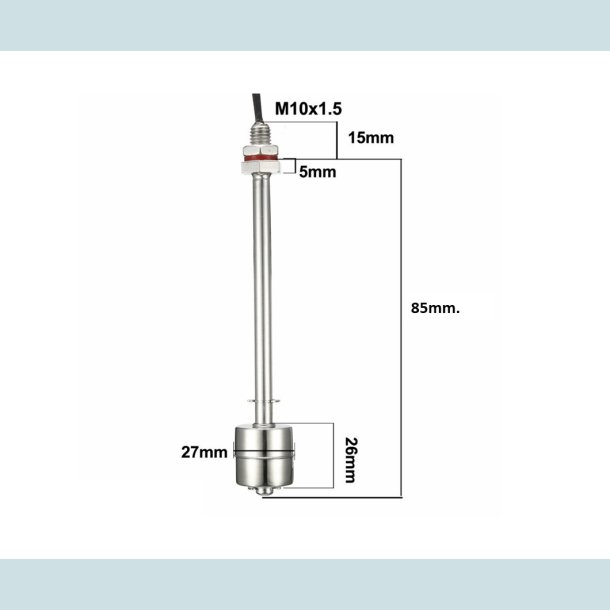 Flyder Kontakt, 85mm. Rustfri