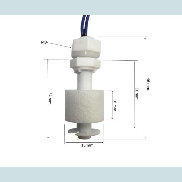 Niveau kontrol, Flyder. Plast 34mm.