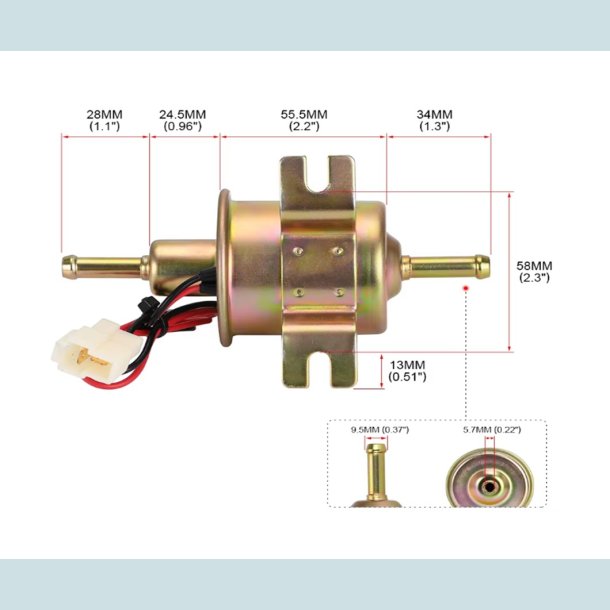 Universal F�depumpe/Br�ndstofpumpe 24V,