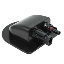 MC4 dobbelt kabelindgangshus IP68, Sort