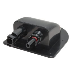 MC4 dobbelt kabelindgangshus IP68, Sort