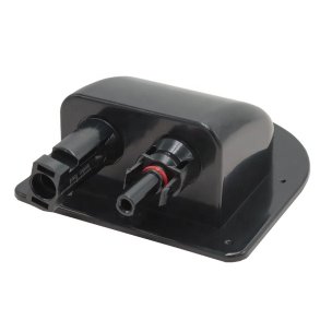 MC4 dobbelt kabelindgangshus IP68, Sort
