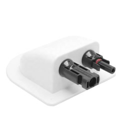 MC4 dobbelt kabelindgangshus IP68, Hvid