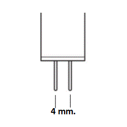 G4, 3.5W - 12V-6000K Hvidt lys