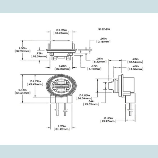 P27W, Fatning / Stik. 3156