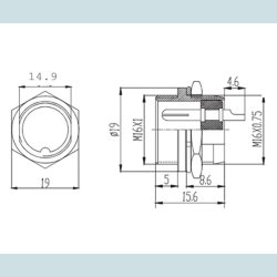 GX16, 5 Pins, Han Stik RS765