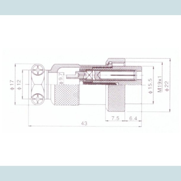 GX20, 12 Pins, Hun Stik RS765