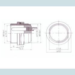 GX20, 12 Pins, Han Stik RS765