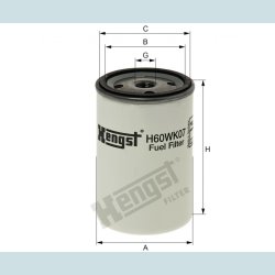Brndstoffilter Hengst H60WK07