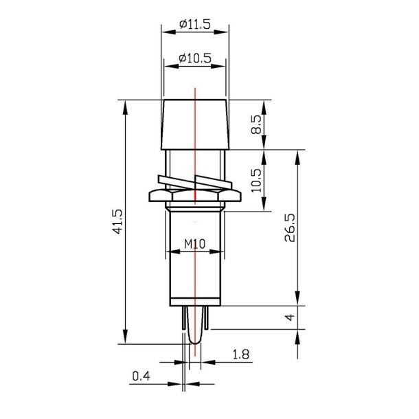 Instrument Lys, Grn, 24V    10mm.