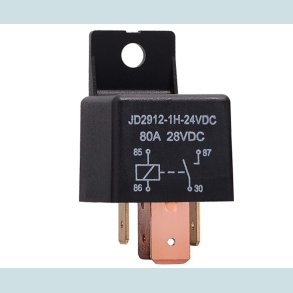 Rel, 5 Pin, 24V-40A,   m//holder, Vandtt