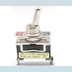Vippe Kontakt, ON/OFF. 2 Pins, Skrue