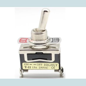 Vippe Kontakt, ON/OFF. 2 Pins, Skrue