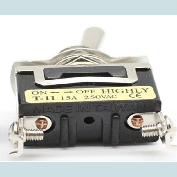 Vippe Kontakt, ON/OFF. 2 Pins, Skrue