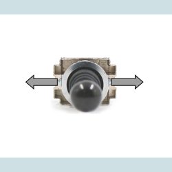 Joystick, 2-vejs, KB2, XD2, NO. med kontakter og Boks