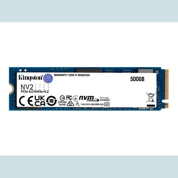 Kingston NV2 PCIe 4.0 NVMe M2 SSD, 500 GB - SSD